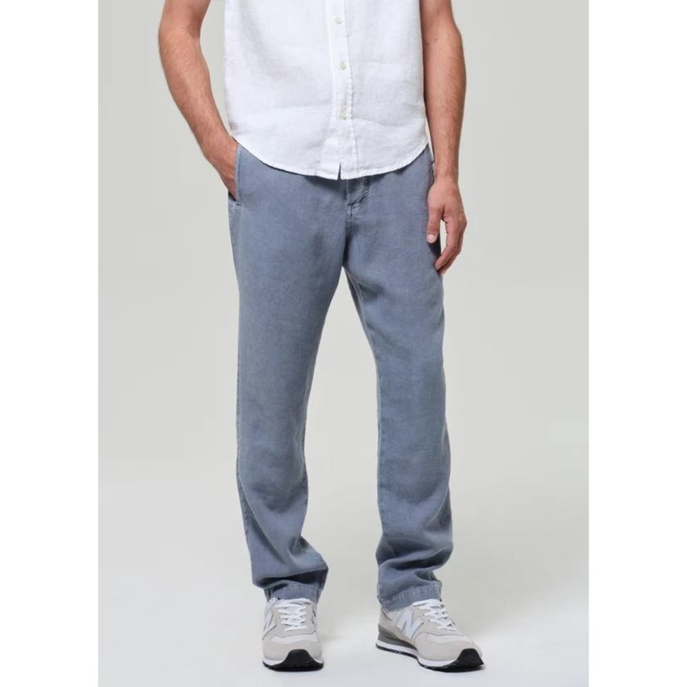 Citizens of Humanity Drawstring Deck Linen Pant Mens Small Stone Blue Minimalist